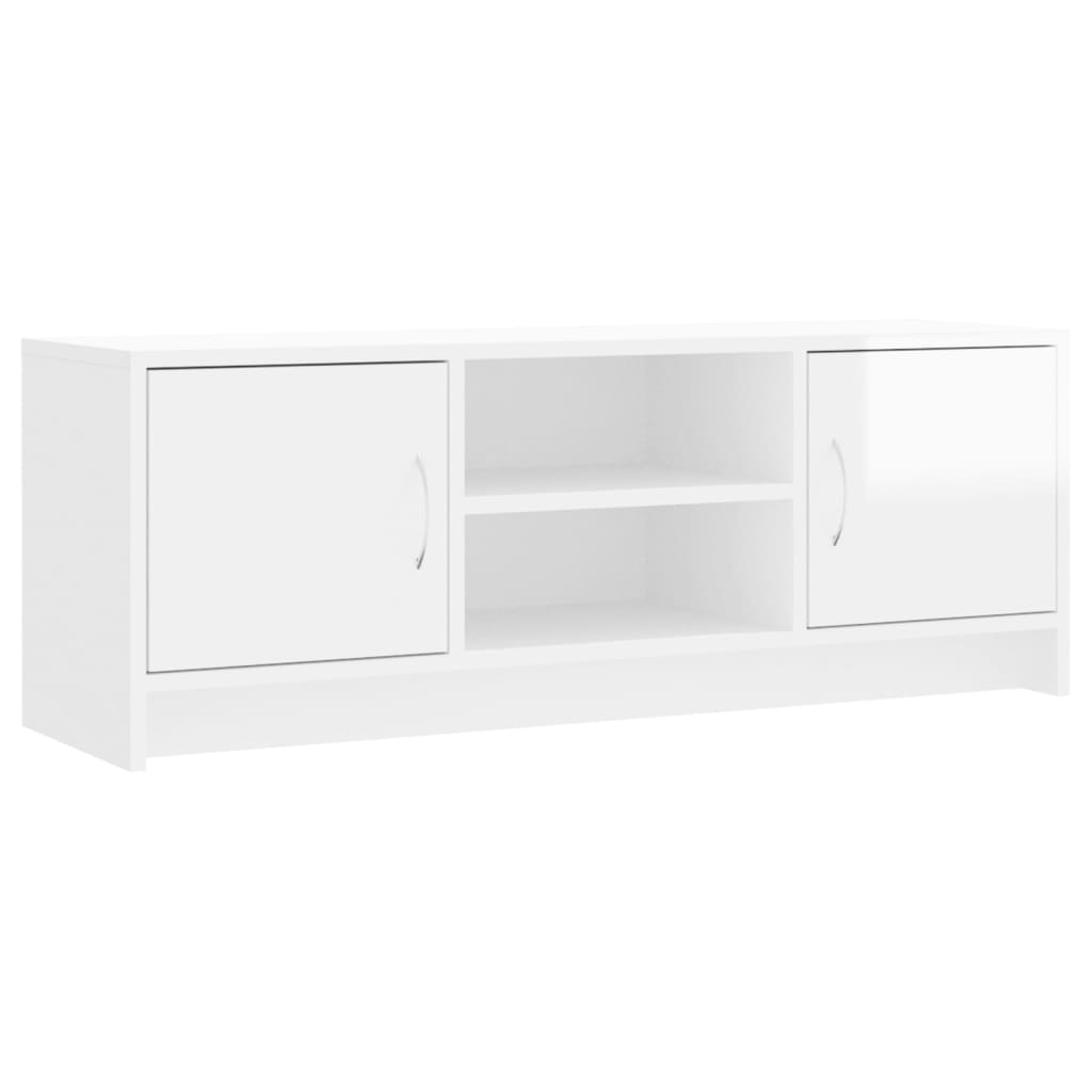 TV-Schrank Hochglanz-Weiß 102x30x37,5 cm Holzwerkstoff