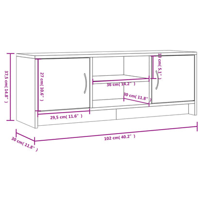 TV-Schrank Sonoma-Eiche 102x30x37,5 cm Holzwerkstoff