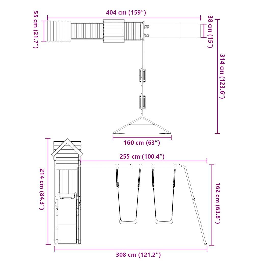 Spielturm Imprägniertes Kiefernholz