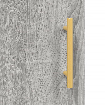 Highboard Grau Sonoma 69,5x34x180 cm Holzwerkstoff