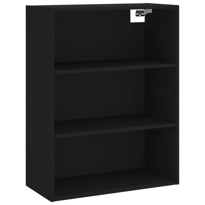 Highboard Schwarz 69,5x34x180 cm Holzwerkstoff