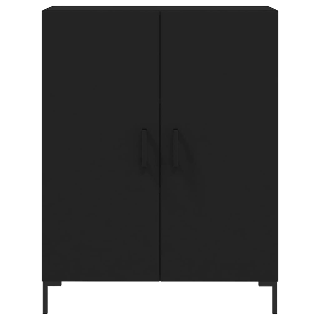 Highboard Schwarz 69,5x34x180 cm Holzwerkstoff