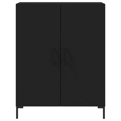 Highboard Schwarz 69,5x34x180 cm Holzwerkstoff