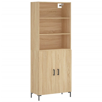 Highboard Sonoma-Eiche 69,5x34x180 cm Holzwerkstoff