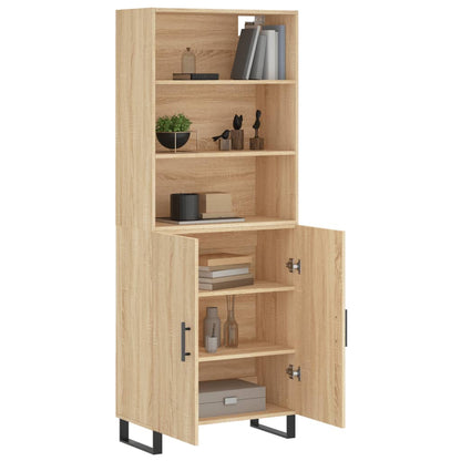 Highboard Sonoma-Eiche 69,5x34x180 cm Holzwerkstoff