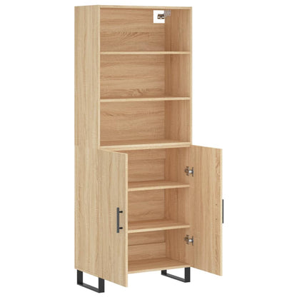 Highboard Sonoma-Eiche 69,5x34x180 cm Holzwerkstoff