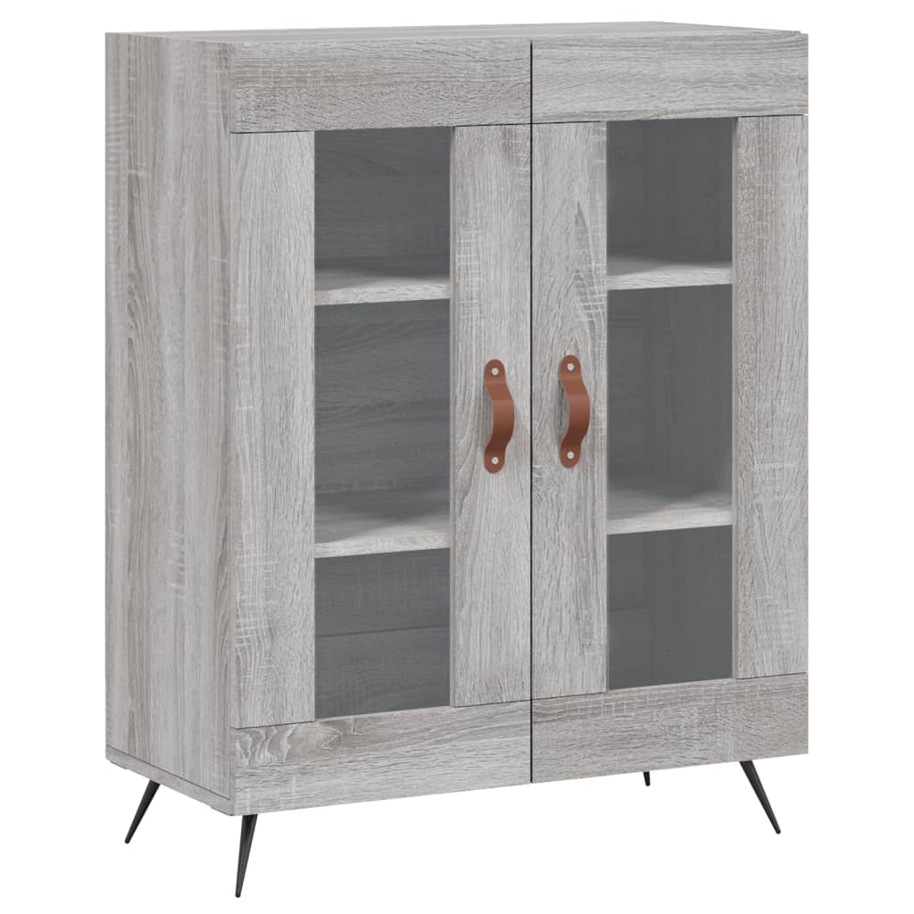 Highboard Grau Sonoma 69,5x34x180 cm Holzwerkstoff