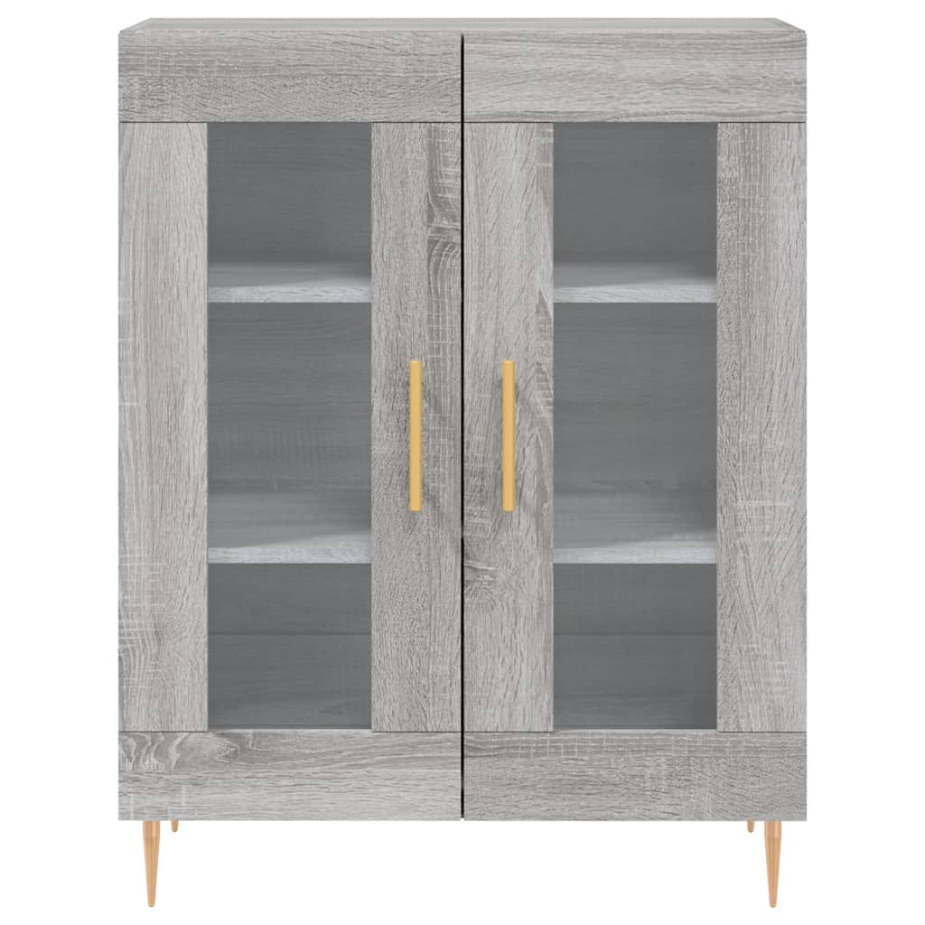 Highboard Grau Sonoma 69,5x34x180 cm Holzwerkstoff