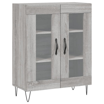 Highboard Grau Sonoma 69,5x34x180 cm Holzwerkstoff