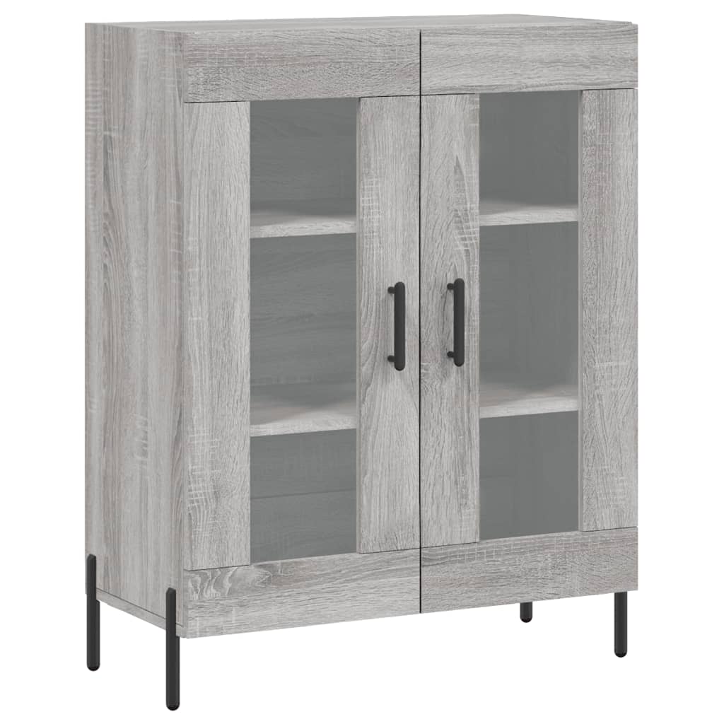 Highboard Grau Sonoma 69,5x34x180 cm Holzwerkstoff