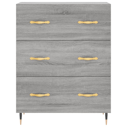 Highboard Grau Sonoma 69,5x34x180 cm Holzwerkstoff