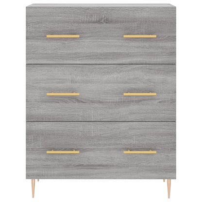 Highboard Grau Sonoma 69,5x34x180 cm Holzwerkstoff