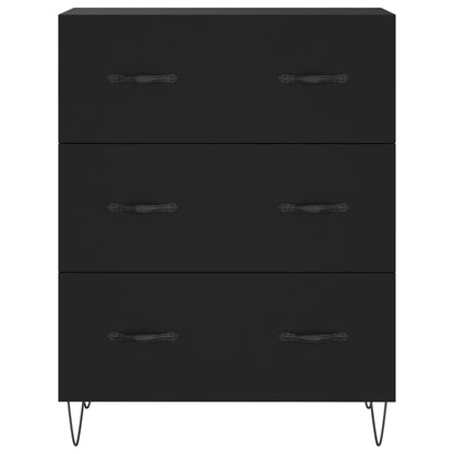 Highboard Schwarz 69,5x34x180 cm Holzwerkstoff