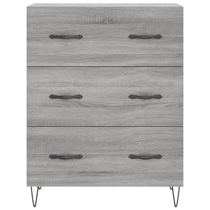 Highboard Grau Sonoma 69,5x34x180 cm Holzwerkstoff