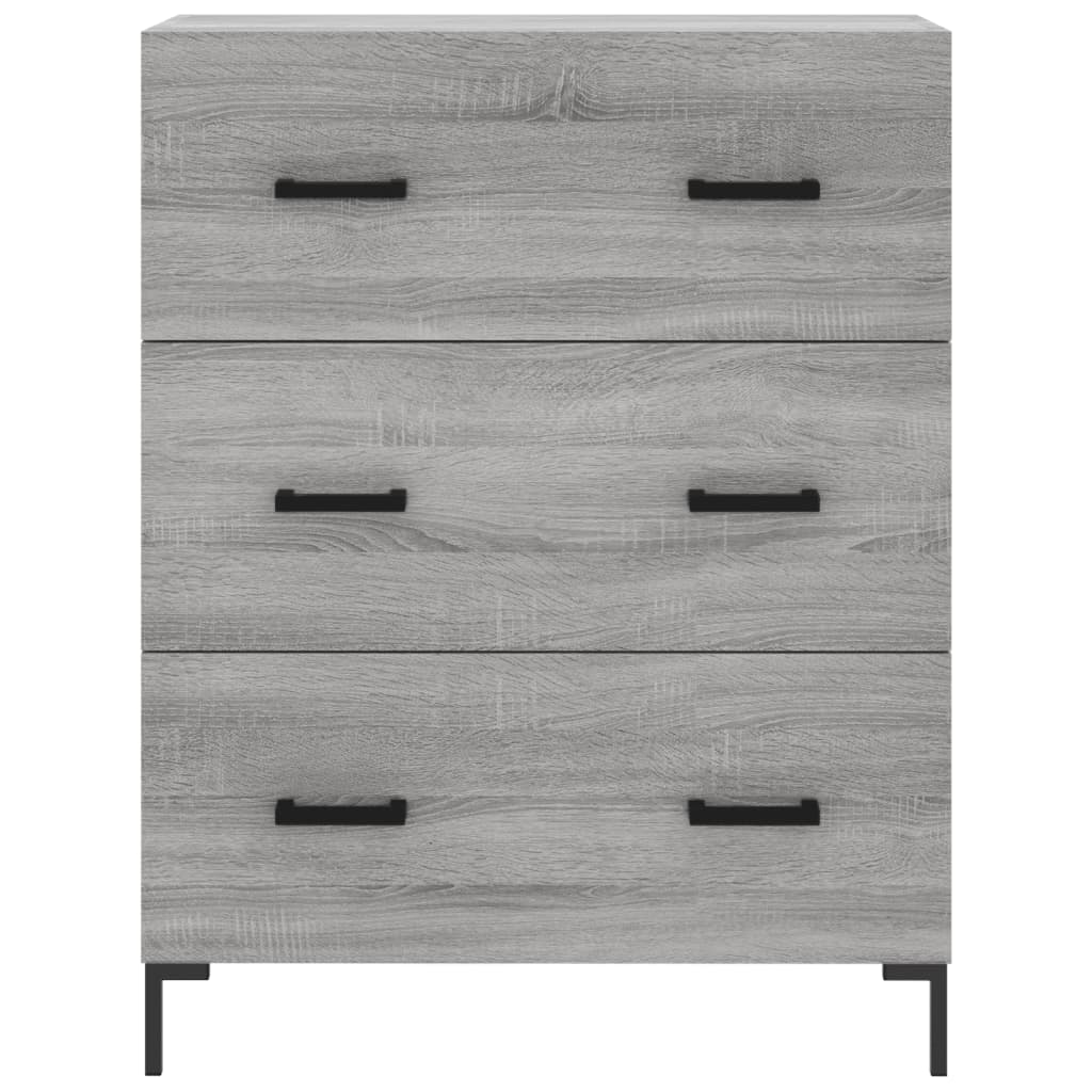 Highboard Grau Sonoma 69,5x34x180 cm Holzwerkstoff