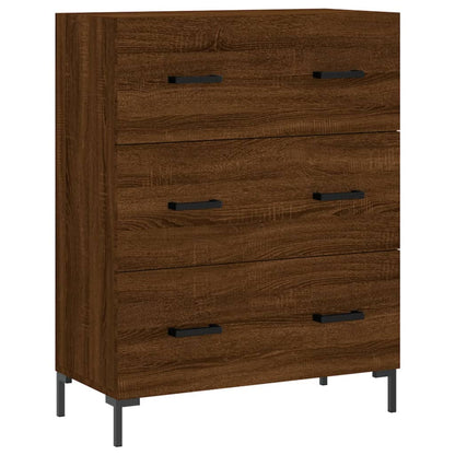 Highboard Braun Eichen-Optik 69,5x34x180 cm Holzwerkstoff