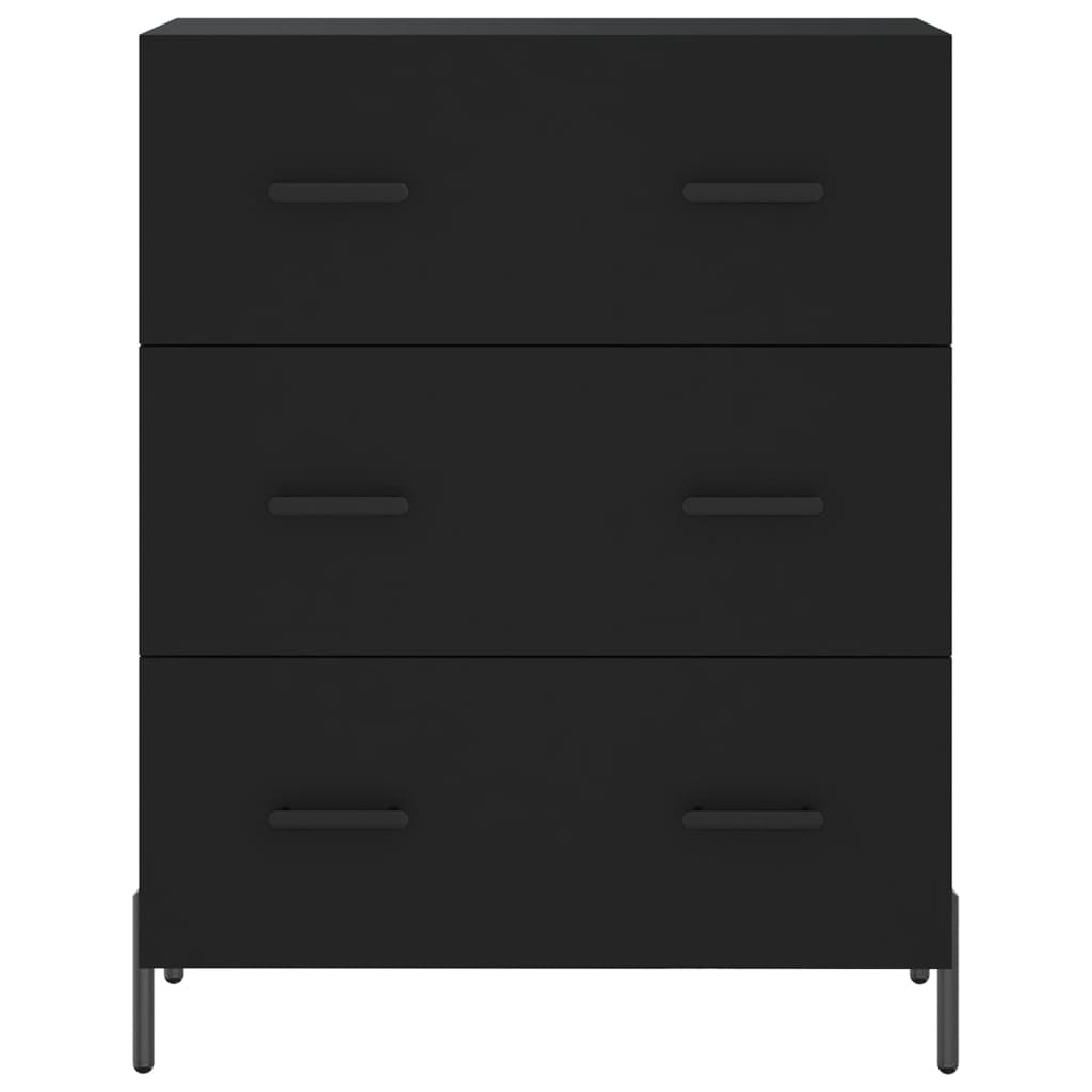 Highboard Schwarz 69,5x34x180 cm Holzwerkstoff