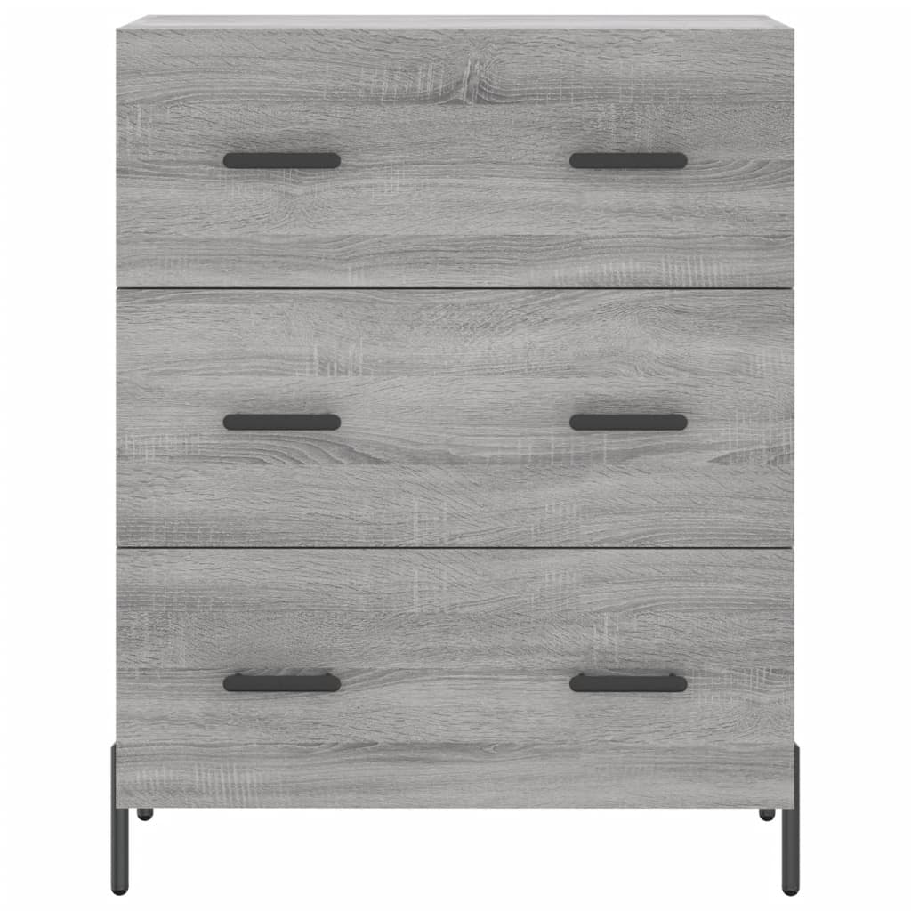 Highboard Grau Sonoma 69,5x34x180 cm Holzwerkstoff