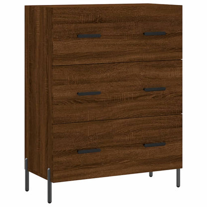 Highboard Braun Eichen-Optik 69,5x34x180 cm Holzwerkstoff