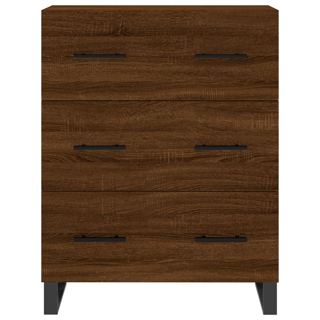 Highboard Braun Eichen-Optik 69,5x34x180 cm Holzwerkstoff