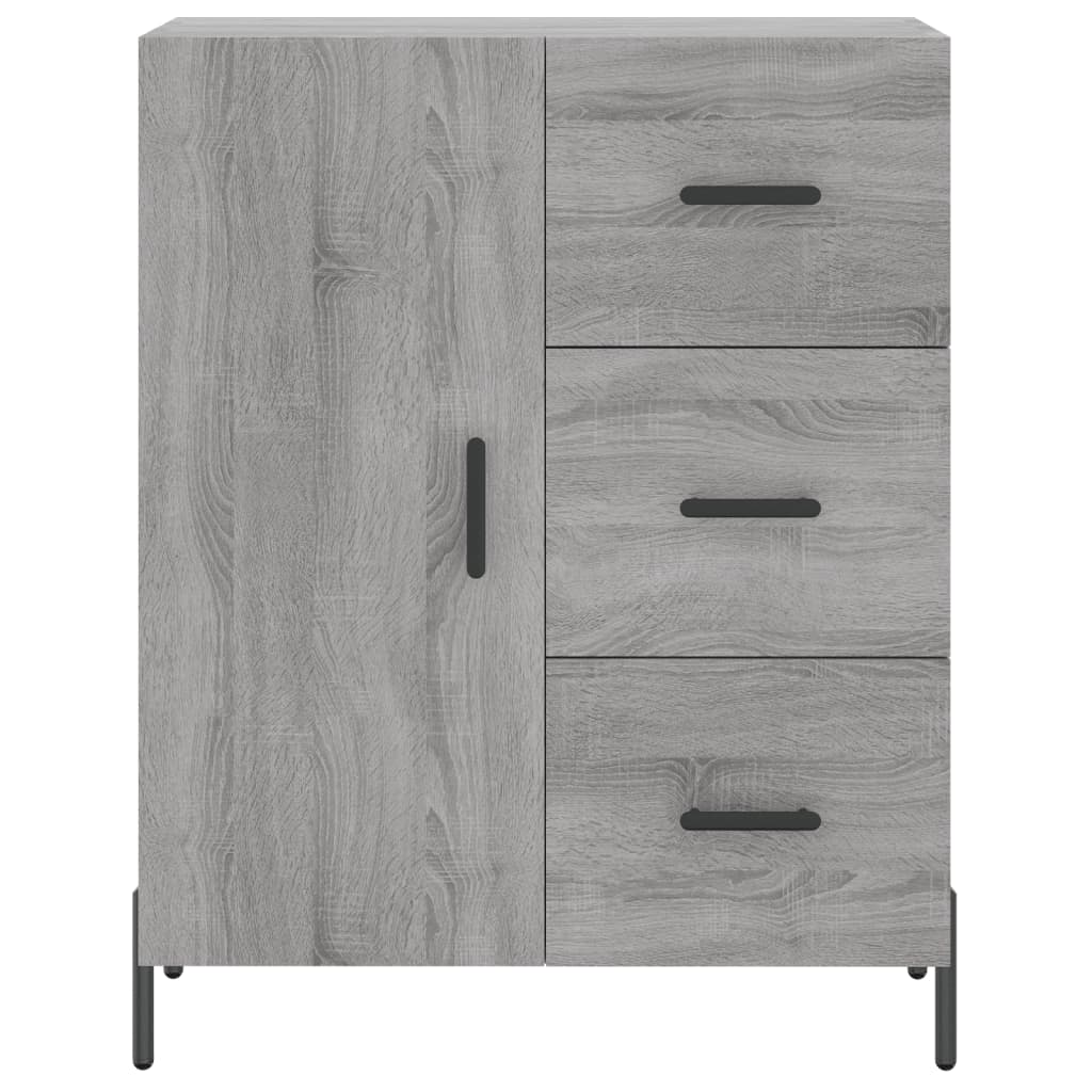 Highboard Grau Sonoma 69,5x34x180 cm Holzwerkstoff