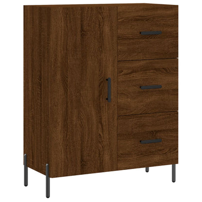 Highboard Braun Eichen-Optik 69,5x34x180 cm Holzwerkstoff