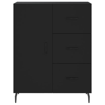 Highboard Schwarz 69,5x34x180 cm Holzwerkstoff