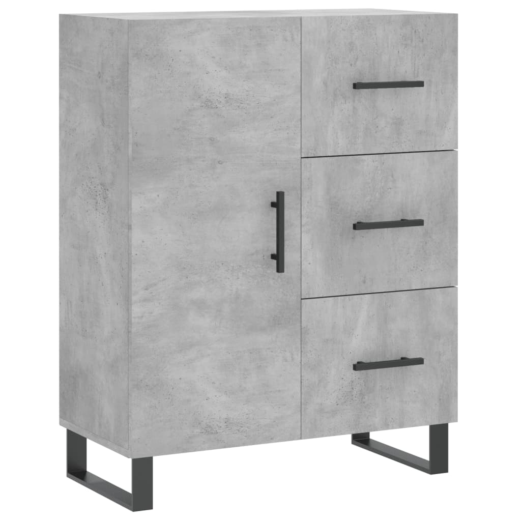 Highboard Betongrau 69,5x34x180 cm Holzwerkstoff