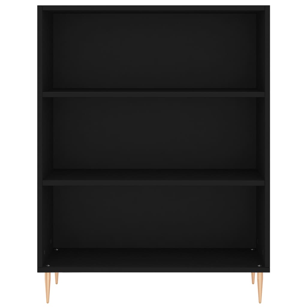 Highboard Schwarz 69,5x32,5x180 cm Holzwerkstoff