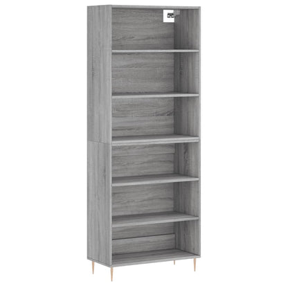 Highboard Grau Sonoma 69,5x32,5x180 cm Holzwerkstoff