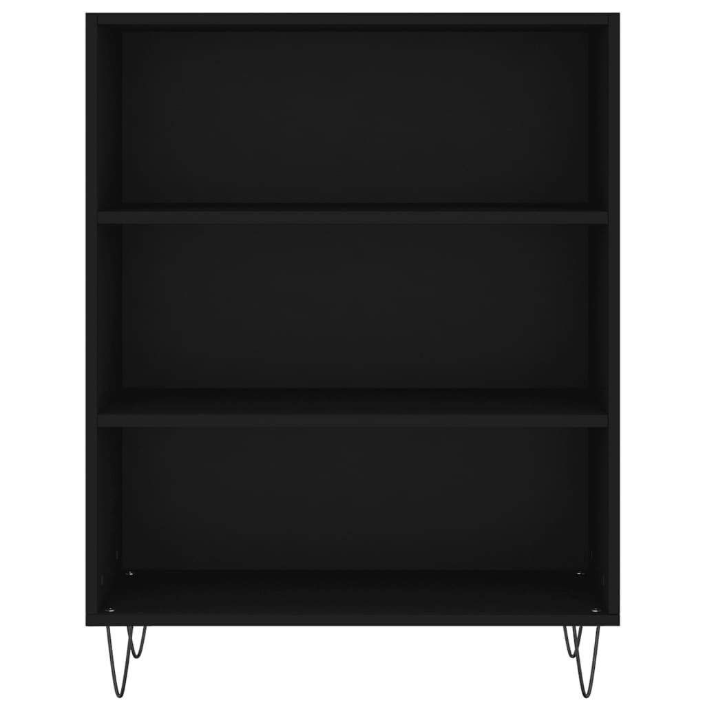 Highboard Schwarz 69,5x32,5x180 cm Holzwerkstoff