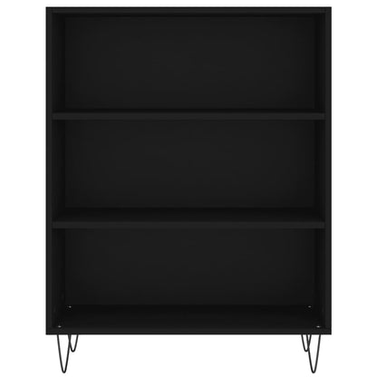 Highboard Schwarz 69,5x32,5x180 cm Holzwerkstoff