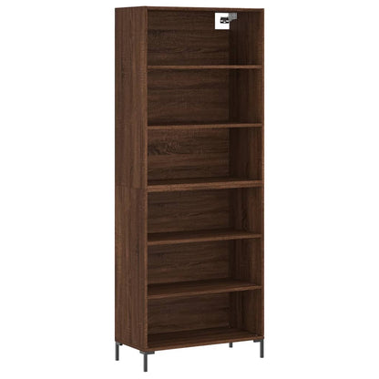 Highboard Braun Eichen-Optik 69,5x32,5x180 cm Holzwerkstoff