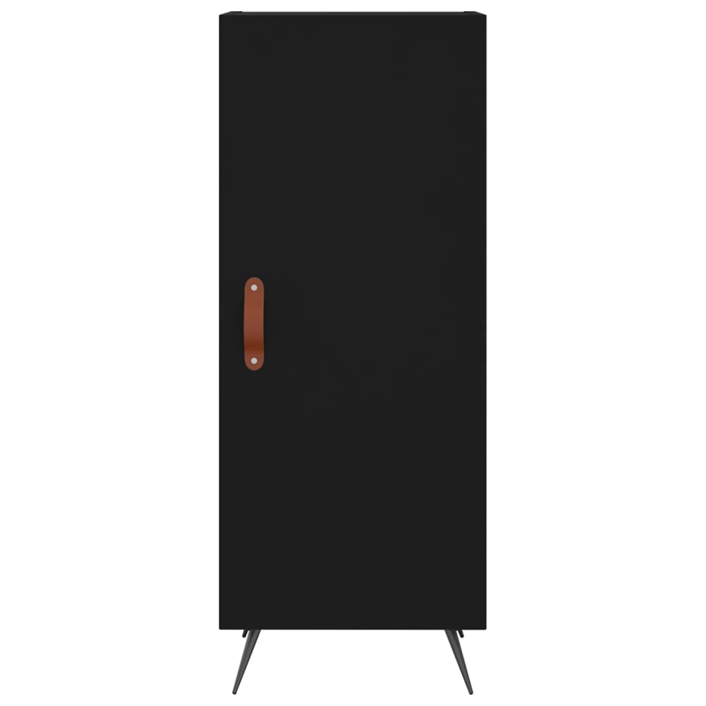 Highboard Schwarz 34,5x34x180 cm Holzwerkstoff