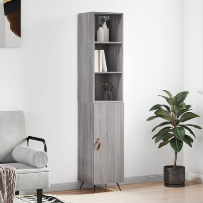 Highboard Grau Sonoma 34,5x34x180 cm Holzwerkstoff