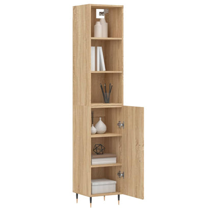 Highboard Sonoma-Eiche 34,5x34x180 cm Holzwerkstoff