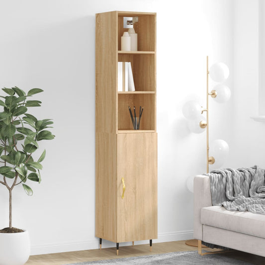 Highboard Sonoma-Eiche 34,5x34x180 cm Holzwerkstoff