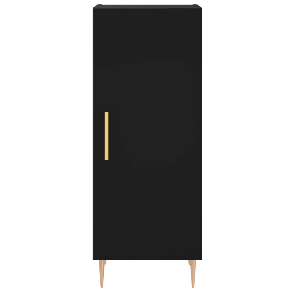 Highboard Schwarz 34,5x34x180 cm Holzwerkstoff