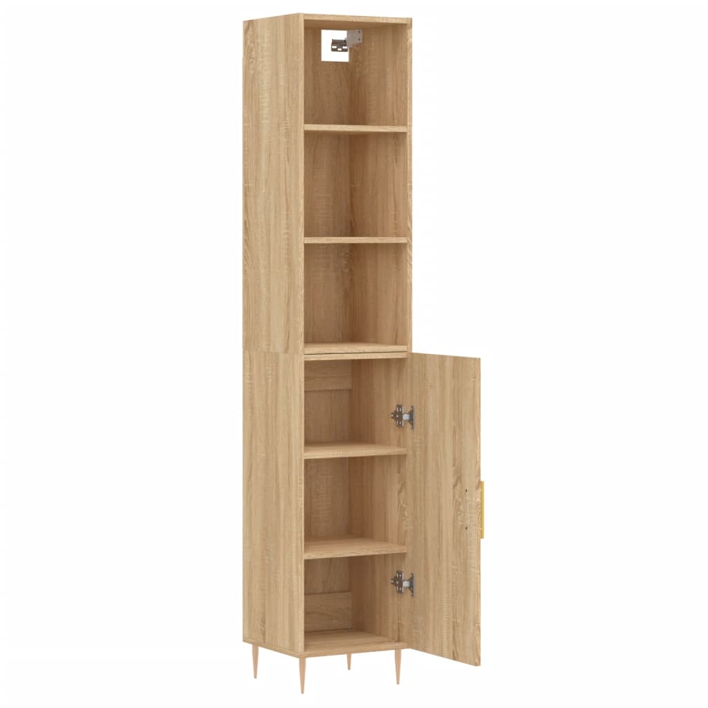 Highboard Sonoma-Eiche 34,5x34x180 cm Holzwerkstoff