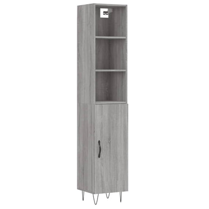 Highboard Grau Sonoma 34,5x34x180 cm Holzwerkstoff