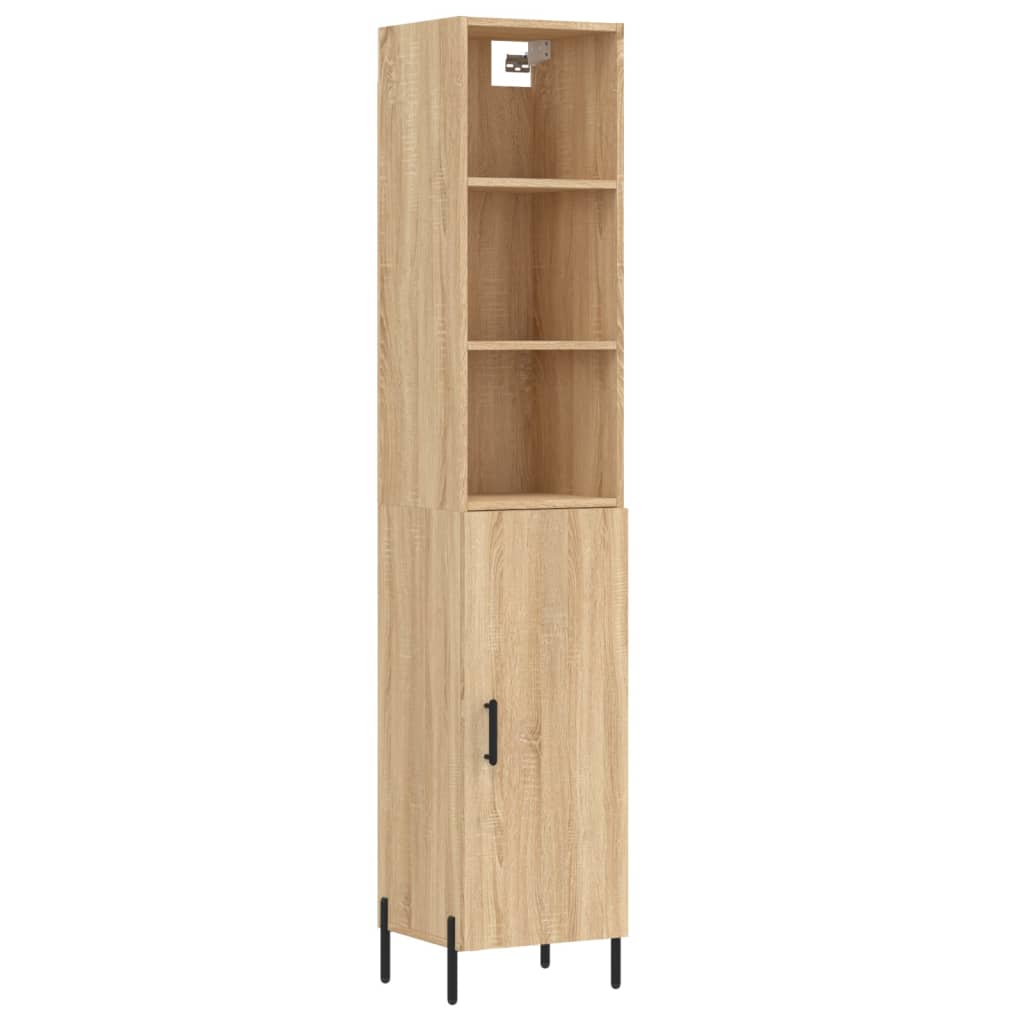 Highboard Sonoma-Eiche 34,5x34x180 cm Holzwerkstoff