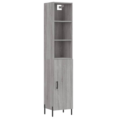 Highboard Grau Sonoma 34,5x34x180 cm Holzwerkstoff