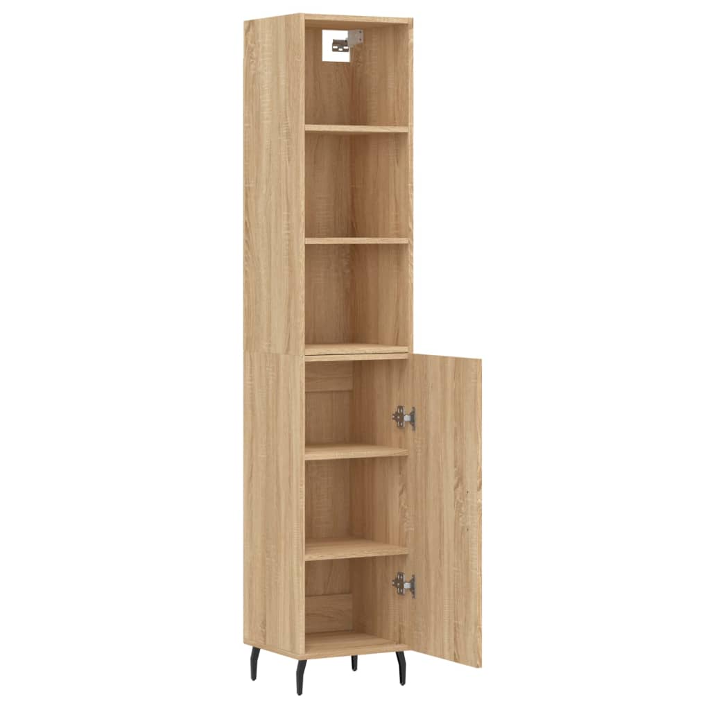 Highboard Sonoma-Eiche 34,5x34x180 cm Holzwerkstoff