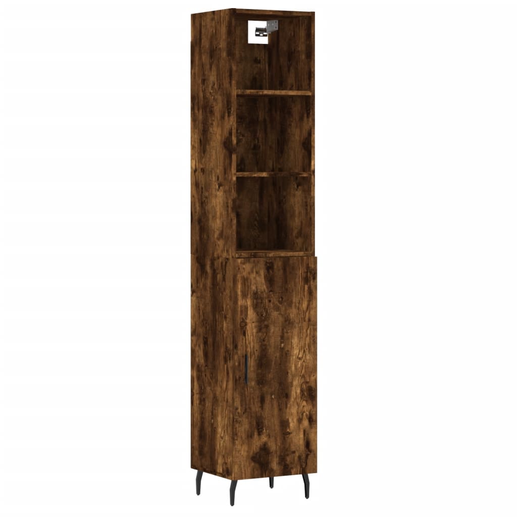 Highboard Räuchereiche 34,5x34x180 cm Holzwerkstoff