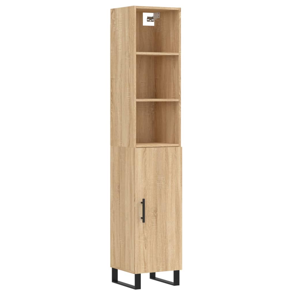 Highboard Sonoma-Eiche 34,5x34x180 cm Holzwerkstoff