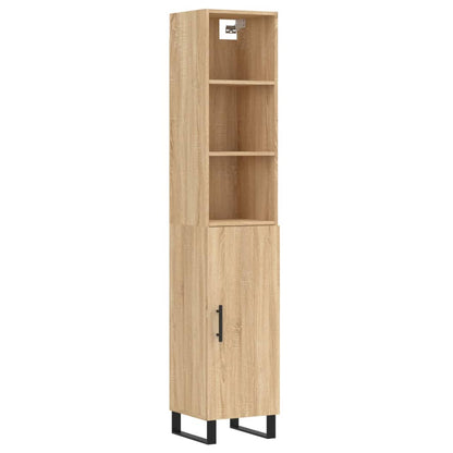 Highboard Sonoma-Eiche 34,5x34x180 cm Holzwerkstoff