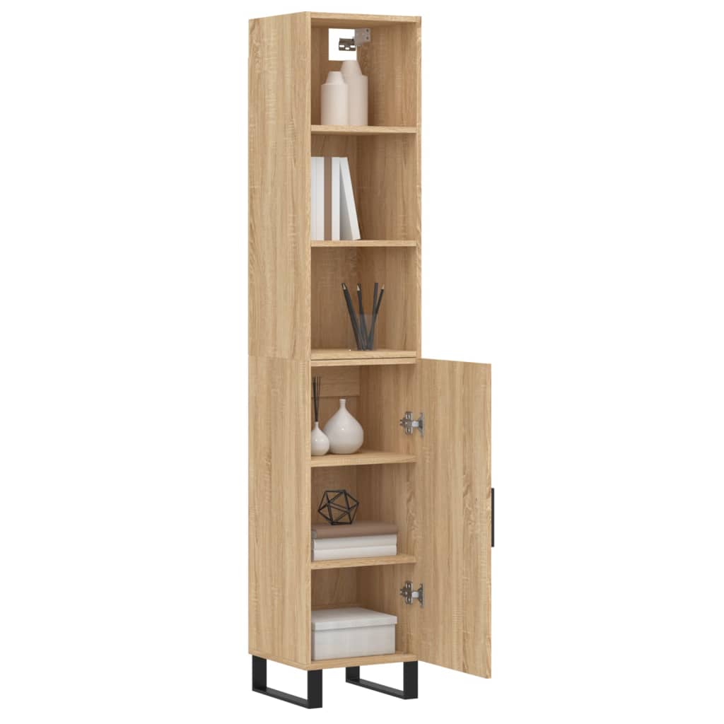 Highboard Sonoma-Eiche 34,5x34x180 cm Holzwerkstoff