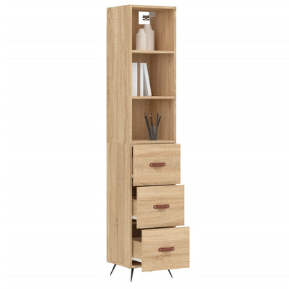 Highboard Sonoma-Eiche 34,5x34x180 cm Holzwerkstoff