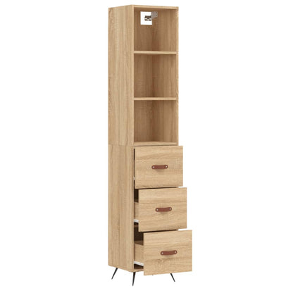 Highboard Sonoma-Eiche 34,5x34x180 cm Holzwerkstoff