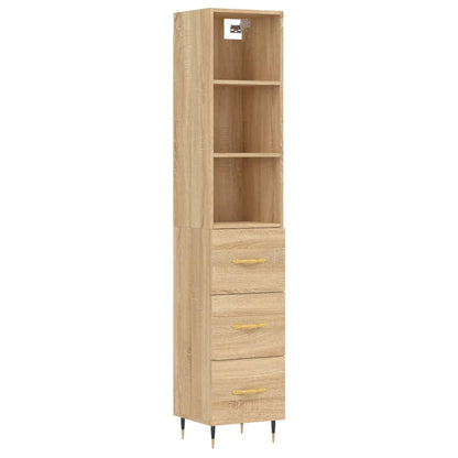 Highboard Sonoma-Eiche 34,5x34x180 cm Holzwerkstoff